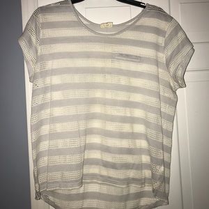 Mesh striped top